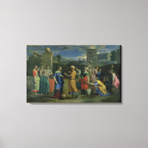 Lienzo Eliezer y Rebecca en bien, 1648 (aceite en canv