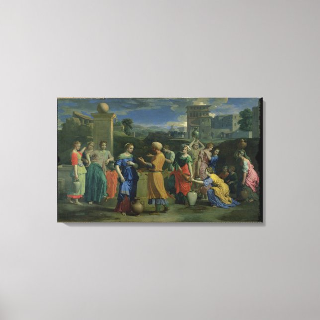 Lienzo Eliezer y Rebecca en el pozo, 1648 (aceite en la c (Anverso)