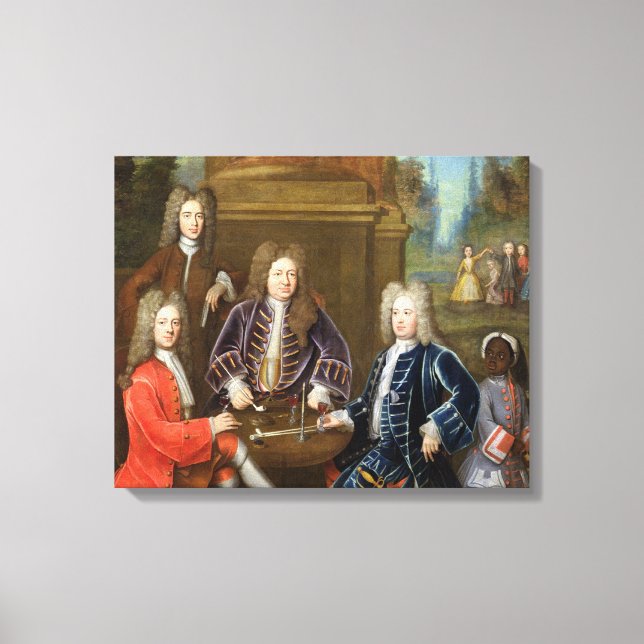 Lienzo Elihu Yale (1648-1721), segundo duque de Devonshi (Anverso)