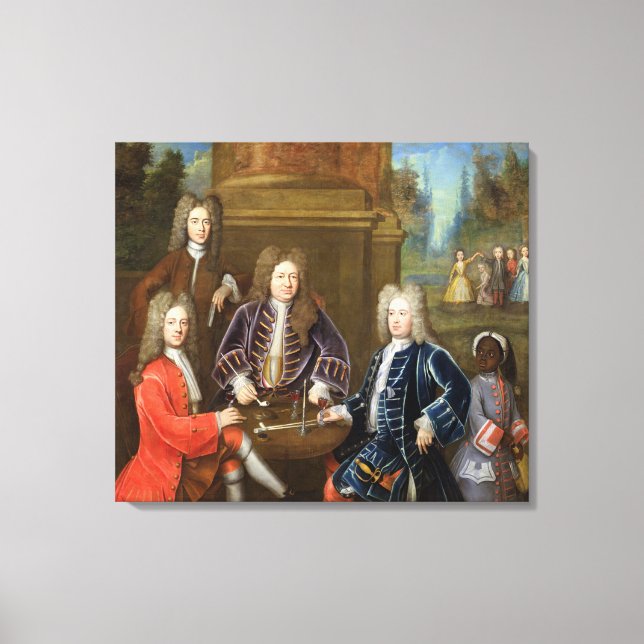 Lienzo Elihu Yale (1648-1721), segundo duque de Devonshi (Anverso)