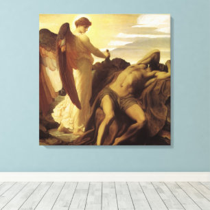 Lienzo Elijah en el desierto por Lord Frederic Leighton
