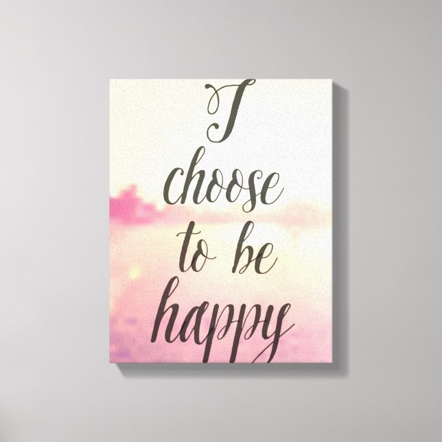 Lienzo Elijo Ser Feliz (Anverso)