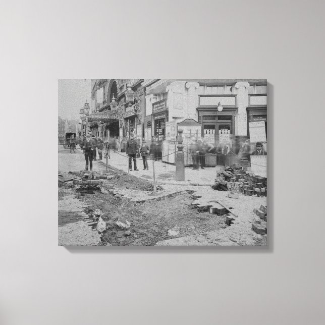 Lienzo Eliminación de los adoquines (Anverso)