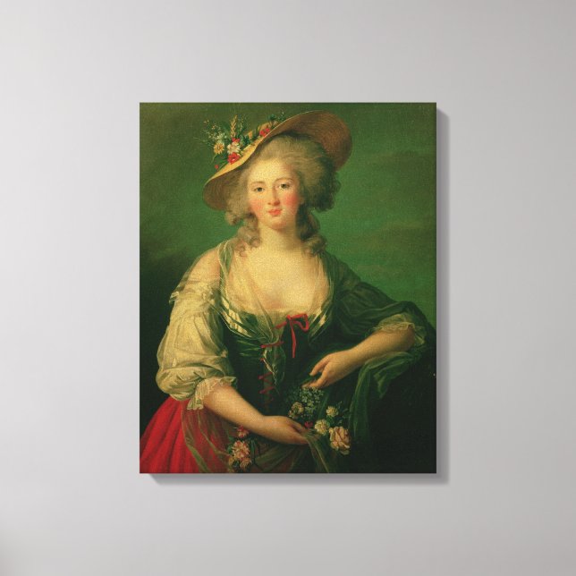 Lienzo Elisabeth de Francia llamó a Madame Elizabeth (Anverso)