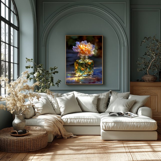 Lienzo Elixir de Bloom Dorado - Perfume floral de ensueño (Subido por el creador)