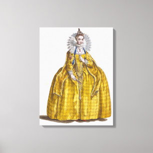 Lienzo Elizabeth I (1530-1603) (grabado de colores)