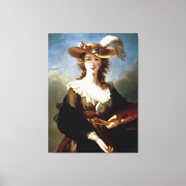 Lienzo Elizabeth Vigee-Le Brun ~ autorretrato (Anverso)