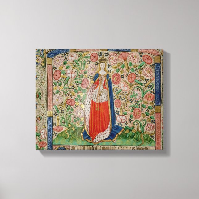 Lienzo Elizabeth Woodville Reina Consorte del Rey (Anverso)