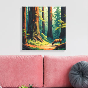 Lienzo Elk at Redwood National Park Souvenir