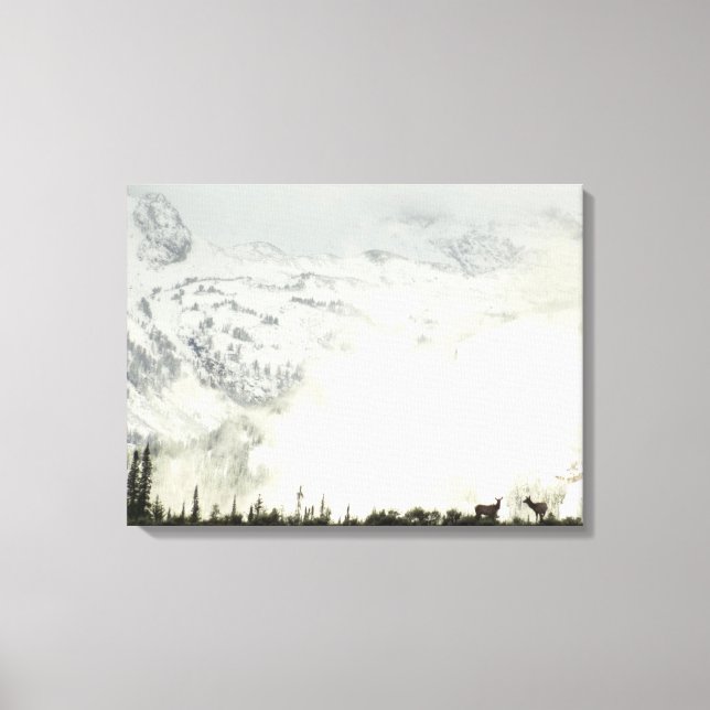 Lienzo Elk en el Parque Nacional de Grand Teton (Anverso)