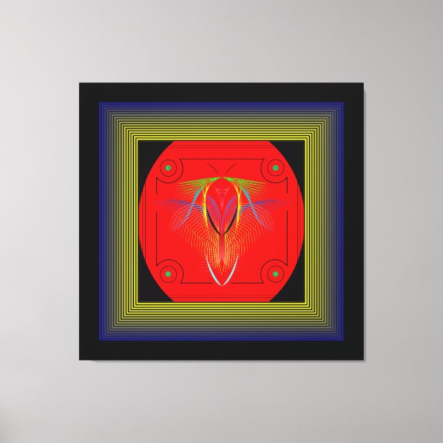 Lienzo "Ella es" un emisario de equilibrio, belleza y fue (Anverso)