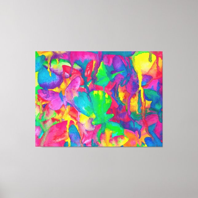 Lienzo Ella soporta mariposa brillante (Anverso)