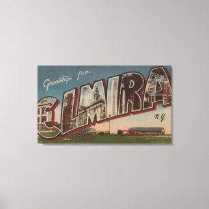 Lienzo Elmira, Nueva York - escenas grandes 2 de la letra