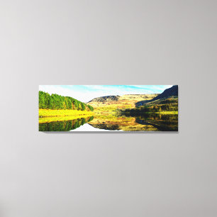 Lienzo Embalse Dovestone en invierno
