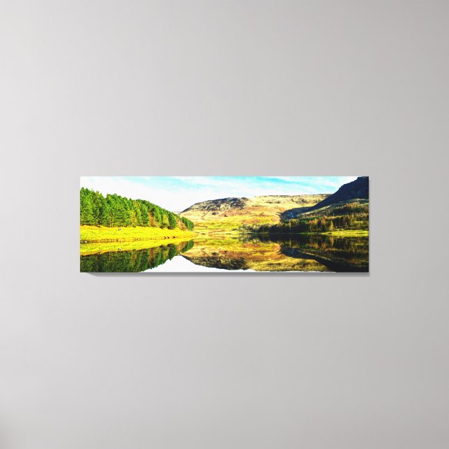 Lienzo Embalse Dovestone en invierno (Anverso)