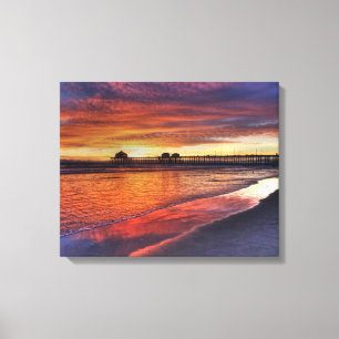 Lienzo Embarcadero de Huntington Beach, California