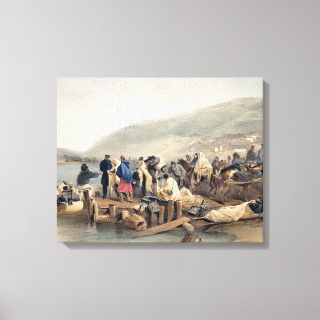 Lienzo Embarcadura de los enfermos en Balaklava (Anverso)
