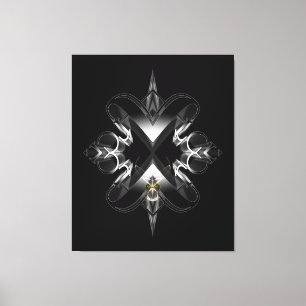 Lienzo Emblema de Akcenought en negro por Xzendor7
