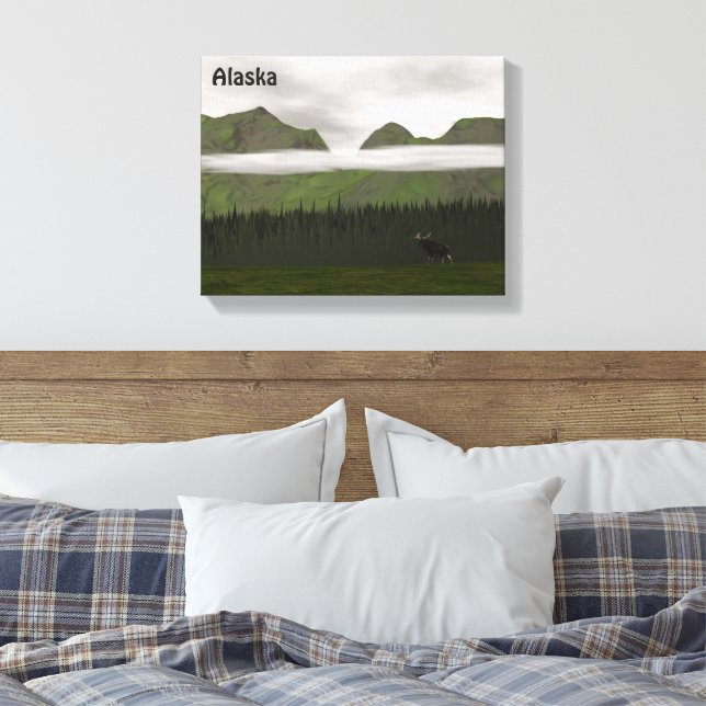 Lienzo Emerald Alaska (Insitu(Dormitorio))
