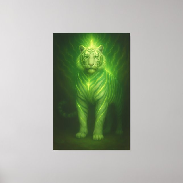 Lienzo Emerald Light Guardian White Tiger – Standing Divi (Anverso)
