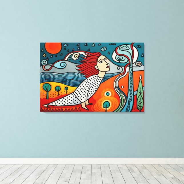 Lienzo Emergence of Humans (Insitu (piso de madera))