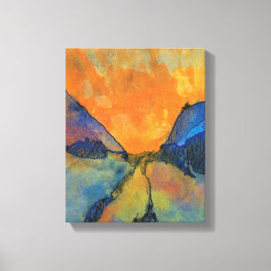Lienzo Emil Nolde Mountain Landscape Valley con Sunset