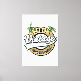 Lienzo Emiratos árabes unidos de Dubai Vintage