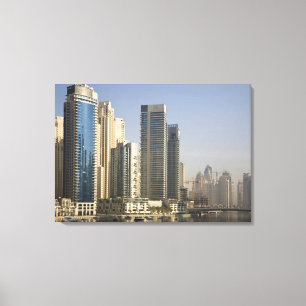 Lienzo Emiratos Árabes Unidos, Dubai. Torres Marina con b
