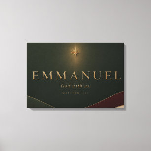 Lienzo EMMANUEL Mateo 1:23 Cristiano