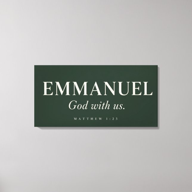 Lienzo EMMANUEL | Mateo 1:23 | Navidad  (Anverso)