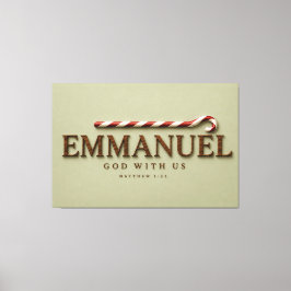 Lienzo EMMANUEL | Mateo 1:23 Navidad | Suave Salvia
