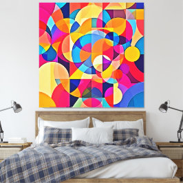 Lienzo Emoción de color geométrico