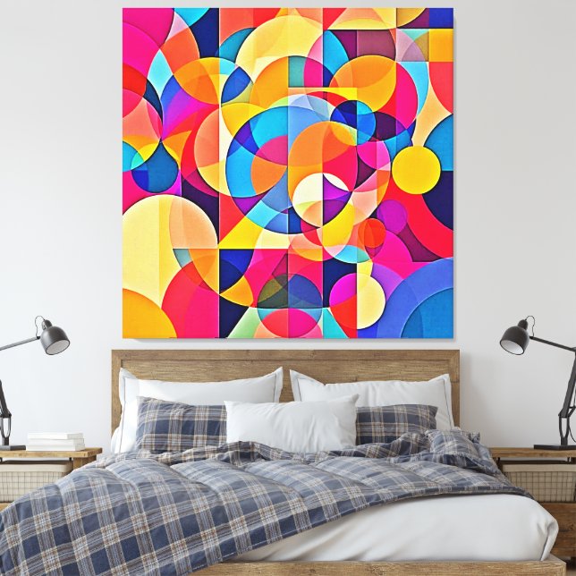 Lienzo Emoción de color geométrico (Insitu(Dormitorio))