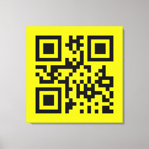 Lienzo Emoji sonriente - Código QR para el rostro feliz