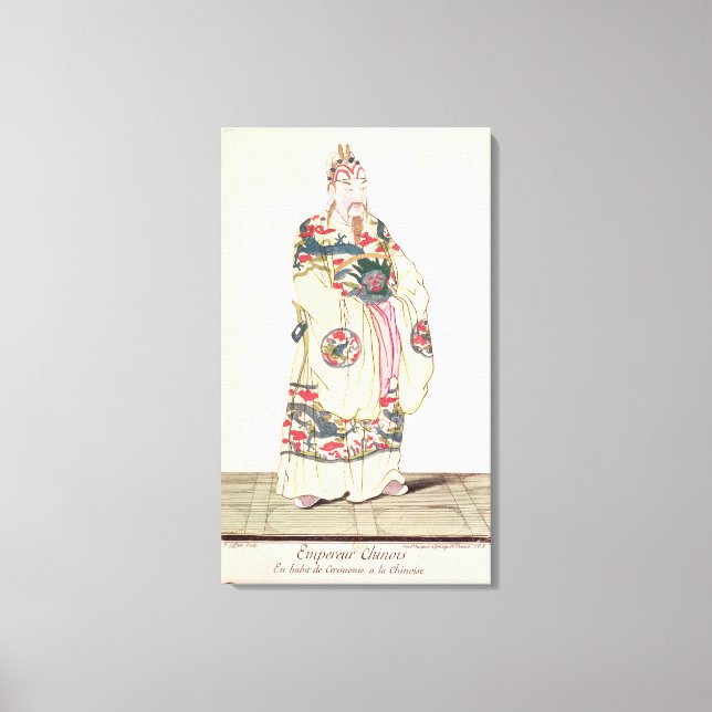 Lienzo Emperador chino con traje ceremonial (Anverso)
