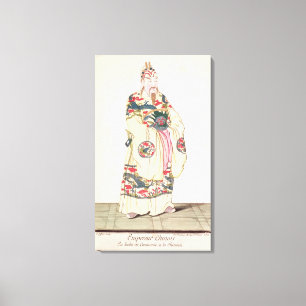 Lienzo Emperador chino en traje ceremonial