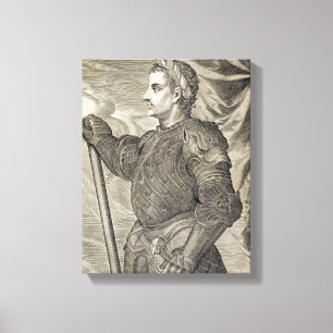 Lienzo Emperador de D. Claudius César de Roma a partir