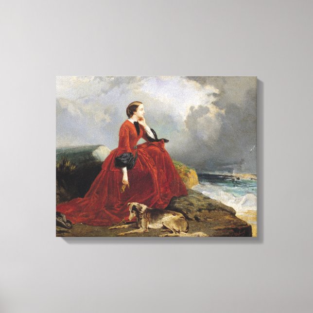 Lienzo Emperatriz Eugenie en Biarritz, 1858 (Anverso)
