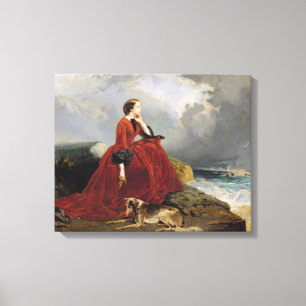 Lienzo Emperatriz Eugenie en Biarritz, 1858