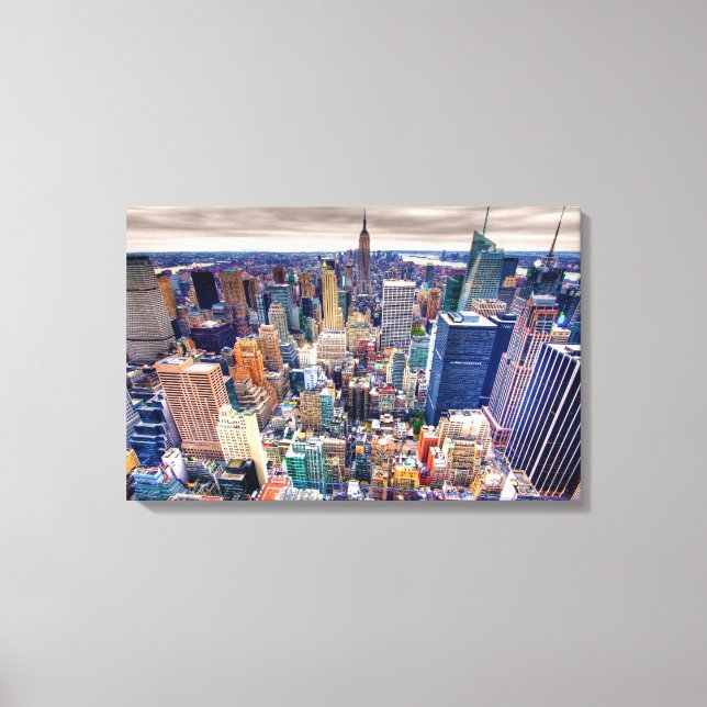 Lienzo Empire State Building y Midtown Manhattan (Anverso)