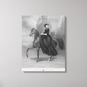 Lienzo Empress Elisabeth of Austria on horse
