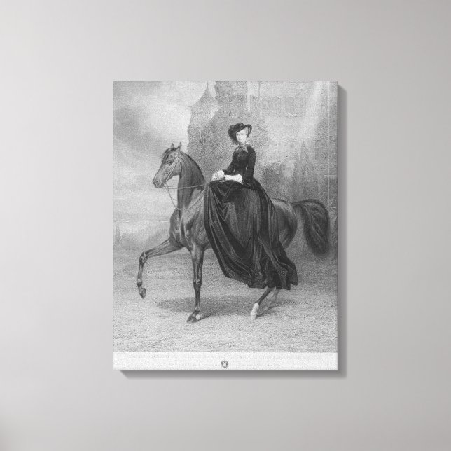 Lienzo Empress Elisabeth of Austria on horse (Anverso)