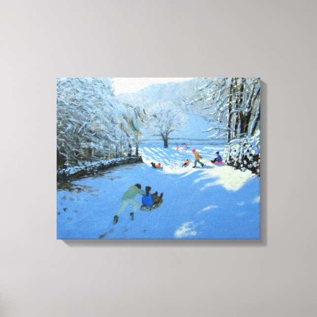 Lienzo Empujando a Sledge Youlgreave (Anverso)