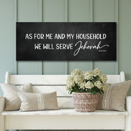 Lienzo En cuanto a mí y a mi familia en Chalkboard