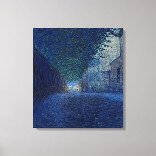 Lienzo En Dusk (Paisaje nocturno) (Escena nocturna) (Anverso)