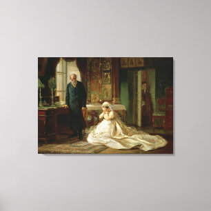 Lienzo En el altar, 1870s