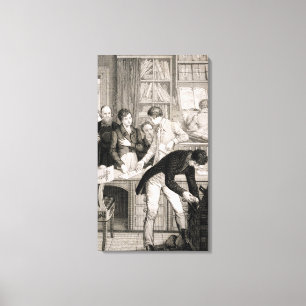 Lienzo En el Banco, c.1800 (grabado)