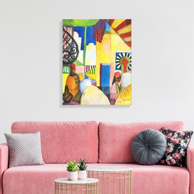 Lienzo En el Bazar | Auguste Macke | (Insitu (Sala de estar))