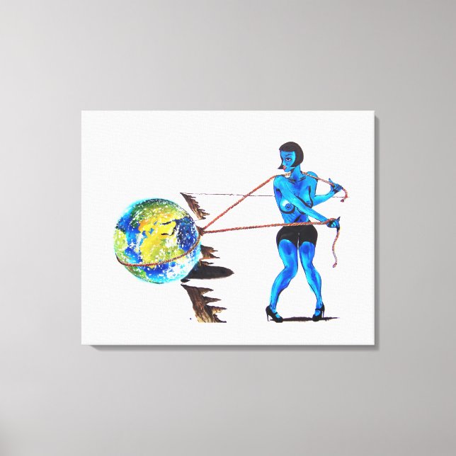 Lienzo En el borde (Anverso)