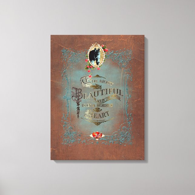 Lienzo En el corazón de un caballo ~ tela envuelta (Anverso)